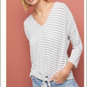 Anthro Bordeaux Hadley tied top XS